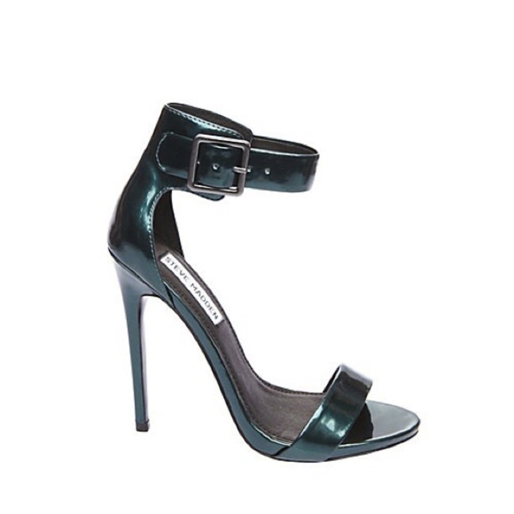 Steve Madden Marlenee Heels in Dark Metallic Green